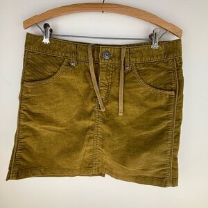 Athleta Mustard Corduroy Skirt